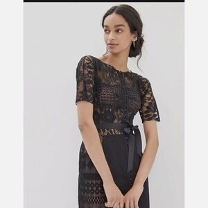 New with tags 4 petite Byron Lars dress. Black lace .